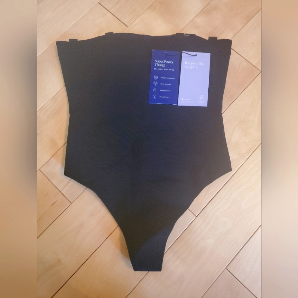 Honeylove Super Power Thong in Black sz Medium